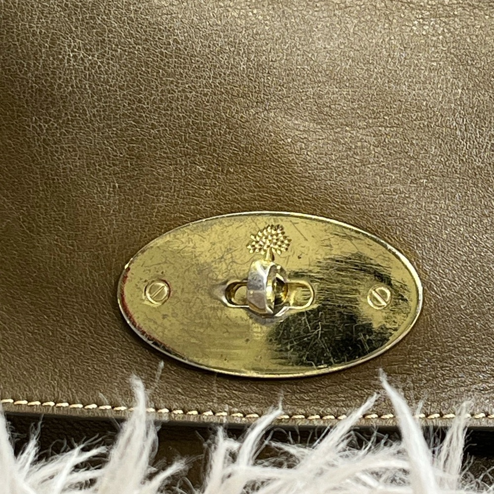 Mulberry Brown Gold Crossbody Bag with Chain Strap - Picture 3 of 12